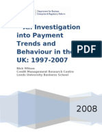 An Investigation Into Payment Trends and Behaviour-UK-1997-2007
