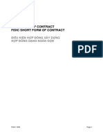 Fidic ShorFIDIC SHORT-FORM CONTRACTt-Form Contract