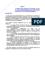 Tema 1. Oposiciones Maestros. Educación Especial