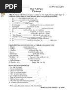 Cls7 Final Test Paper 1sem