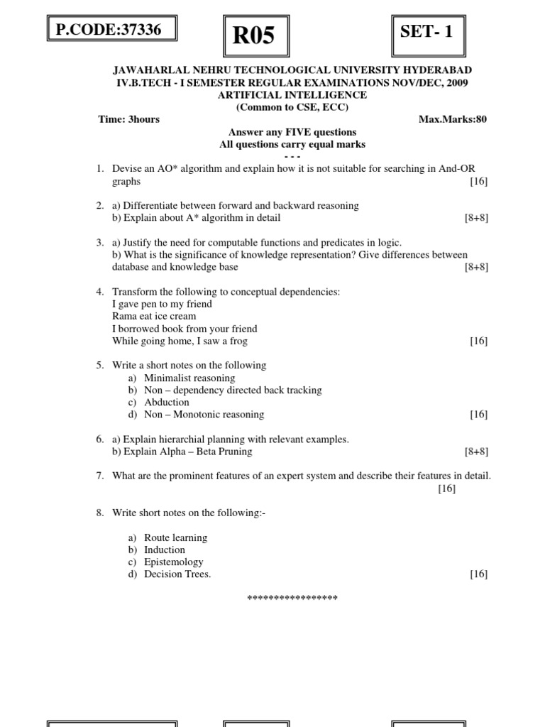 Knowledge Representation in AI Exams | PDF | Artificial Intelligence ...