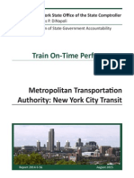 Train On-Time Performance: Metropolitan Transportation Authority: New York City Transit