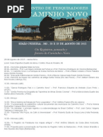 VI Encontro de Pesquisadores do Caminho Novo