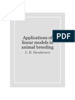 Applications of Linear Models in Animal Breeding Henderson-1984