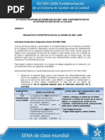 Actividad de Aprendizaje Unidad 3 Requisitos e Interpretacion de La Norma ISO 90012008