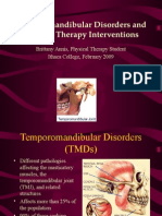 Temporomandibular Disorders and Physical Therapy Interventions