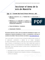 Como Seleccionar El Tema de La Tesis de Maestria PDF