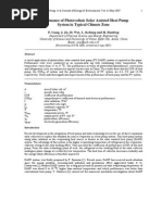 Performance of Photovoltaic Solar Assisted Heat Pump System in Typical Climate Zone