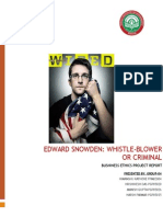 Edward Snowden Ethics
