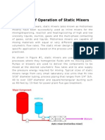 Principles of Operation of Static Mixers
