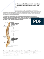 Zyga Receives 510 (K) Clearance For SImmetry® Sacroiliac Joint Fusion System Updates - MINNETONKA, Minn., Aug. 13, 2015 /PRNewswire