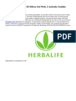 Herbalife Strategie Di Difesa Sul Web, L'azienda Cambia Rotta
