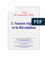 TOCQUEVILLE - L'Ancien Régime Et La Révolution