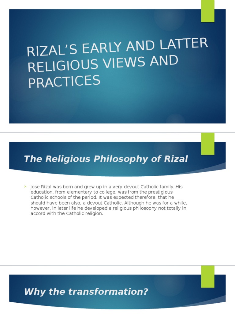 Jose Rizal's Religious Views and Practices Revelation Freemasonry