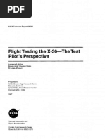 Flight Testing The X-36-The Test Pilot's Perspective