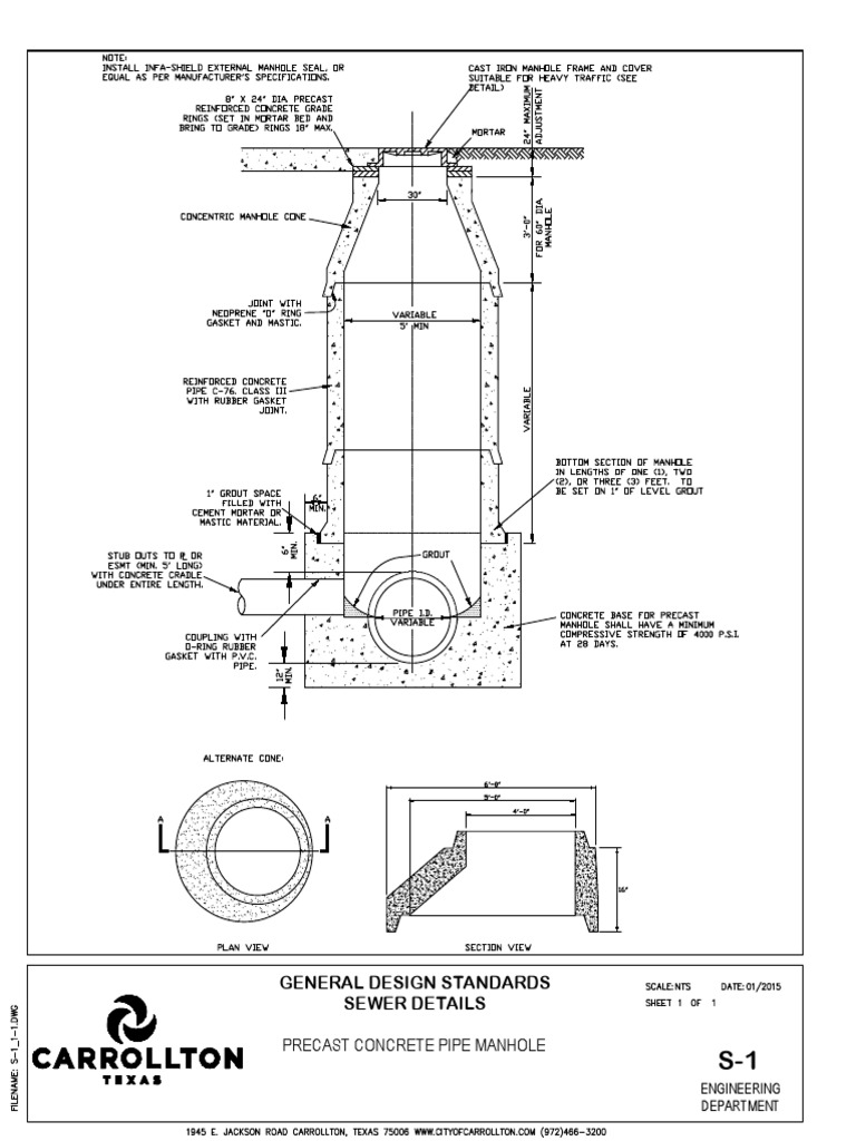 Sewer Design Standards and Details | PDF