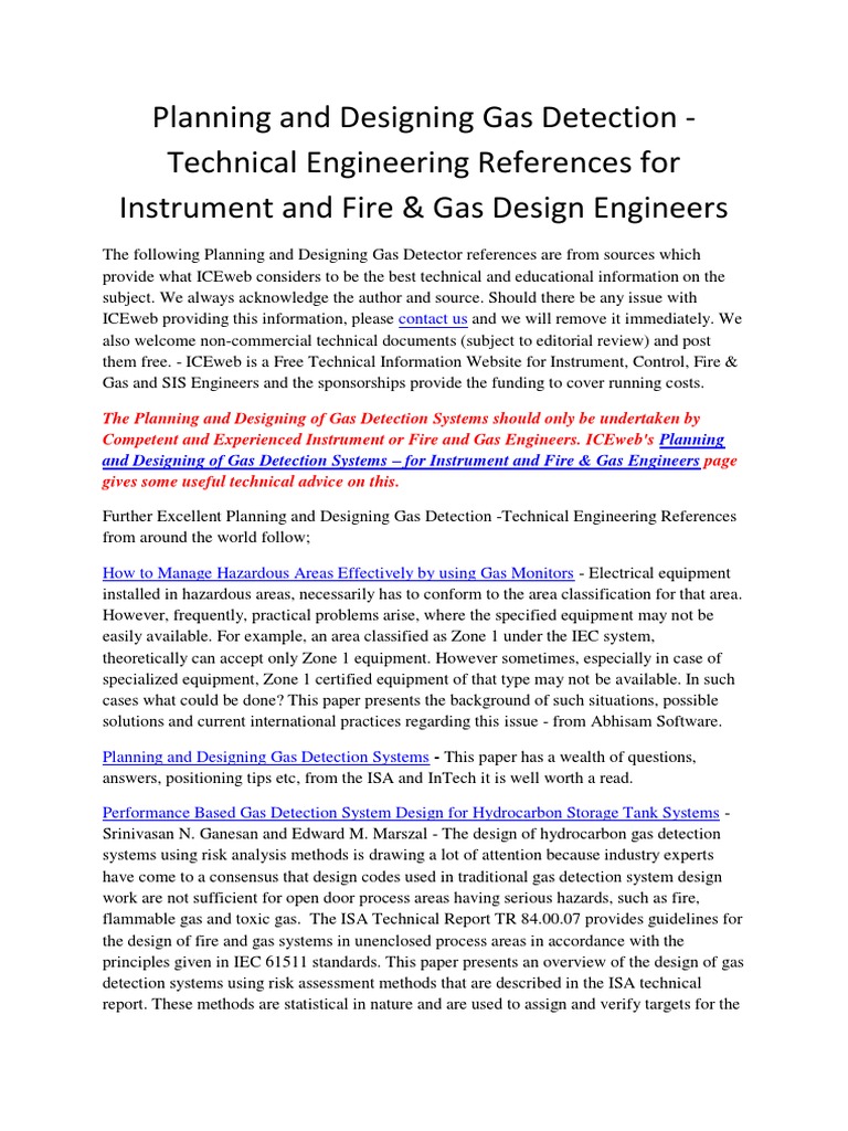 Gas Detection System Design Guide | PDF | Science & Mathematics ...