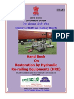 Draft Handbook On Restoration by Hydraulic Re-Railing Equipment