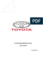 Consumer Behaviour of Toyota