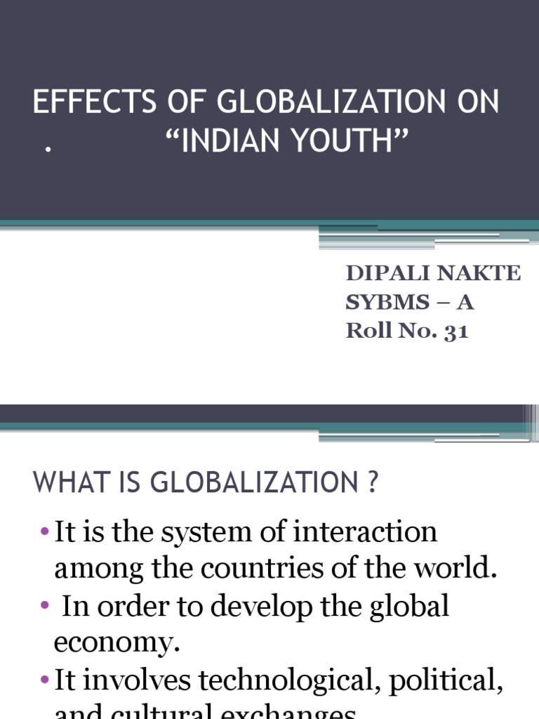 Impact of Globalization on Indian Youth | PDF | Poverty | Poverty ...