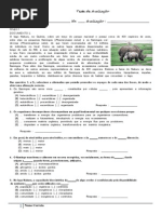 1º Teste Biologia Geologia PDF