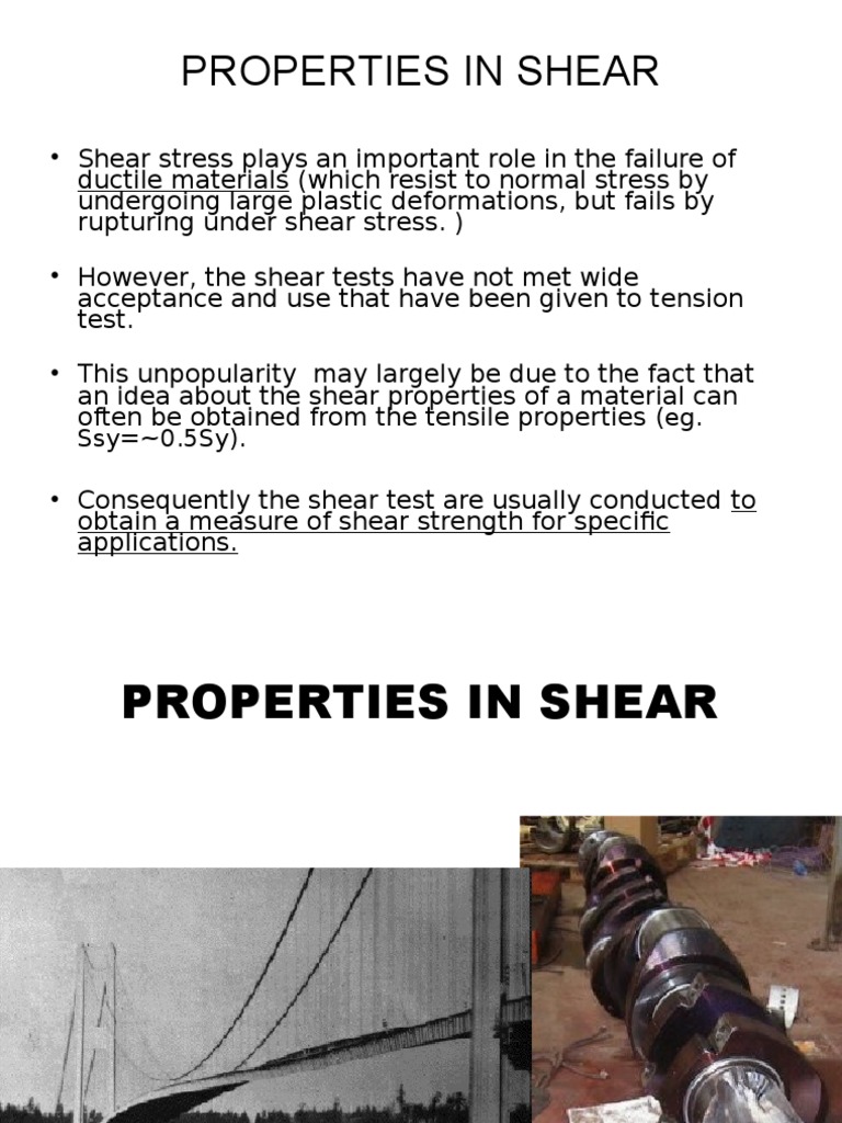 Shear Strength Properties and Tests | PDF | Strength Of Materials ...