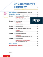 NYC Social Studies Grade 2 Table of Contents