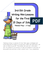 Writing Lessons For The First 15 Days of School