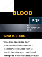 Blood: By, M.Soundharya XI B'