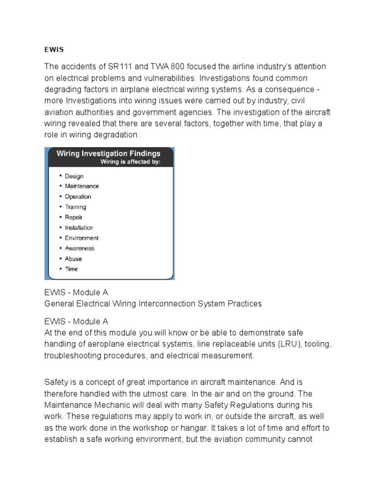 EWIS Safety and Maintenance Practices | PDF | Electrical Connector ...