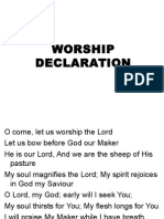 Worship Declaration