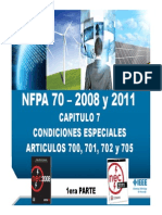 Normas NFPA 70 para sistemas de emergencia