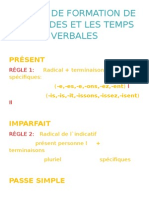 Régles de Formation de Les Modes Et Les Temps Verbales