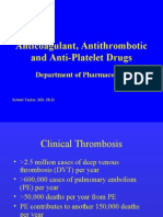 Anticoagulant, Antithrombotic and Anti-Platelet Drugs