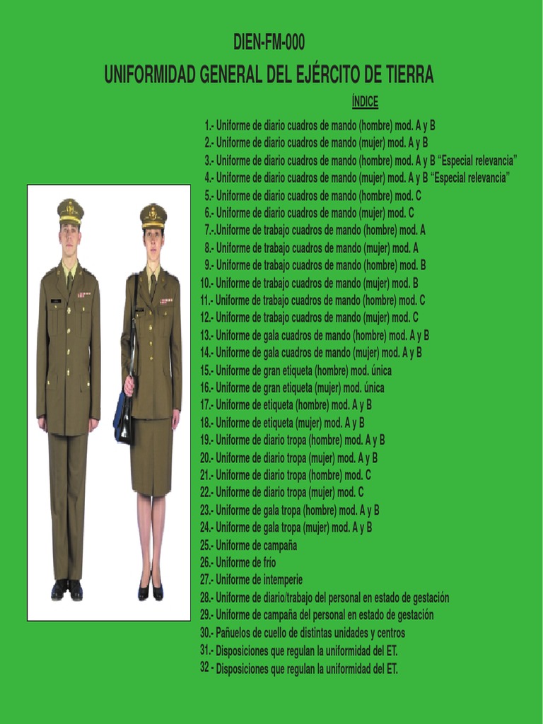 DIEN-FM-000 - General Del Ejército Tierra | PDF | Camisa | Corbata