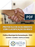 Protocolo Acolhimento e Classificacao Risco