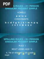 Spelling Rules - 3rd Person Present Simple