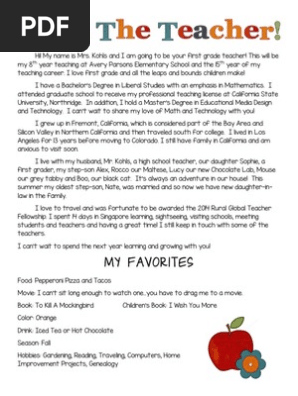 meet the teacher