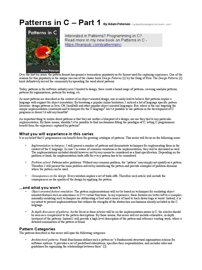 Patterns In C Pdf