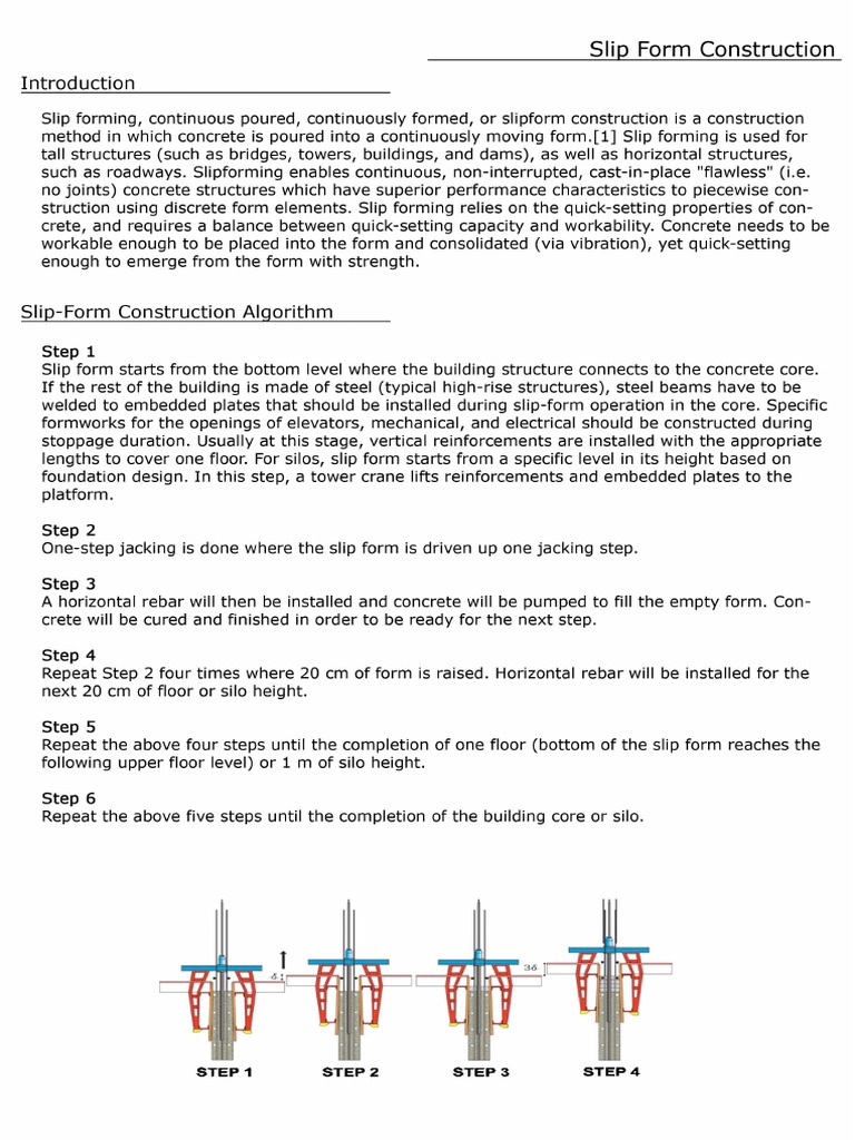 Slip Form Construction | PDF
