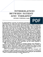 The Interrelation Between Patient and Therapist