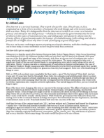 Download Privacy and Anonymity Techniques Today by Adrian SN274571331 doc pdf