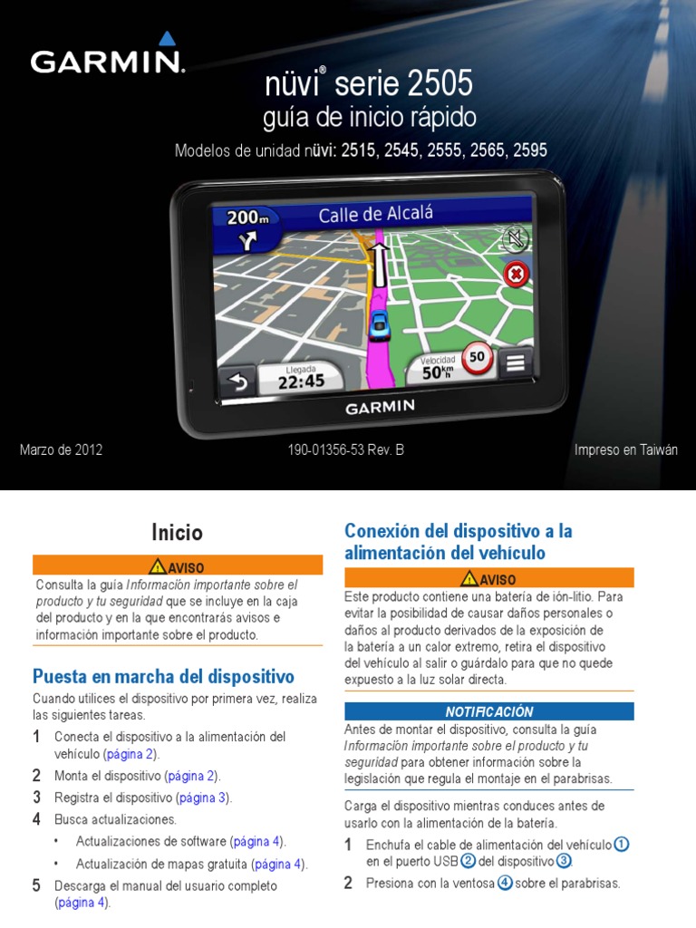 Garmin Nuvi 2505 Manual PDF Point and Click Bluetooth