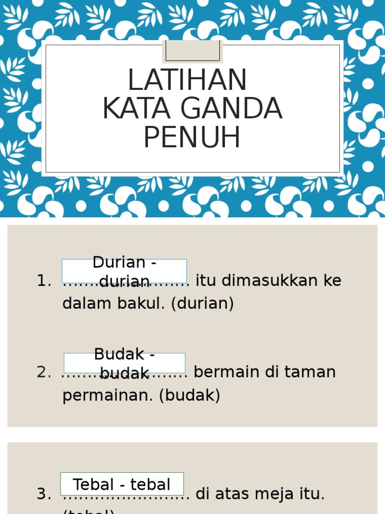 Latihan Kata Ganda Penuh