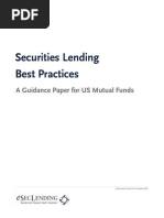 Securities Lending Best Practices Mutual Funds 2012