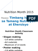 Nutrition Month 2015: Timbang Iwasto, Sa Tamang Nutrisyon at Ehersisyo