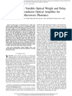 A Simultaneous Variable Optical Weight and Delay in A Semiconductor Optical Amplifier For Microwave Photonics