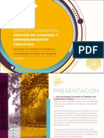 Curso de Posgrado Virtual en Gestión de Ciudades y Emprendimientos Creativos