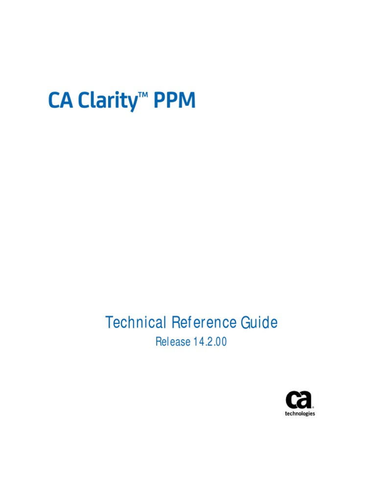 CAClarityPPM TechRefGuide ENU | PDF | Table (Database) | Database Index