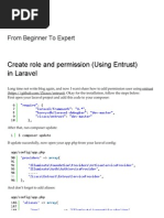 Create Role and Permission (Using Entrust) in Laravel - Imron02